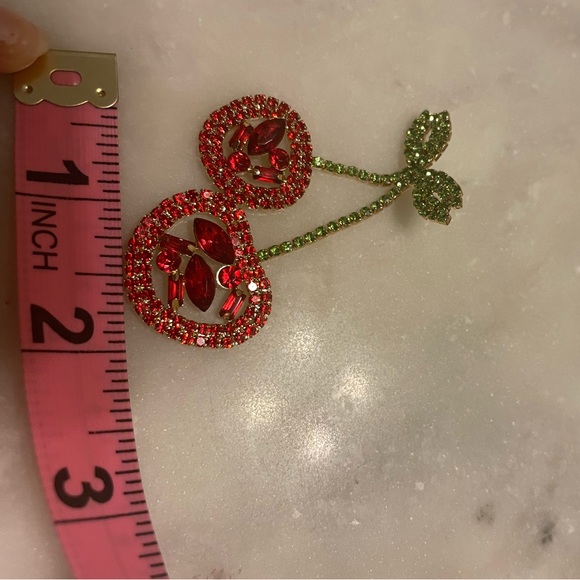 Vintage Cherry Dangling Earrings - Picture 3 of 5